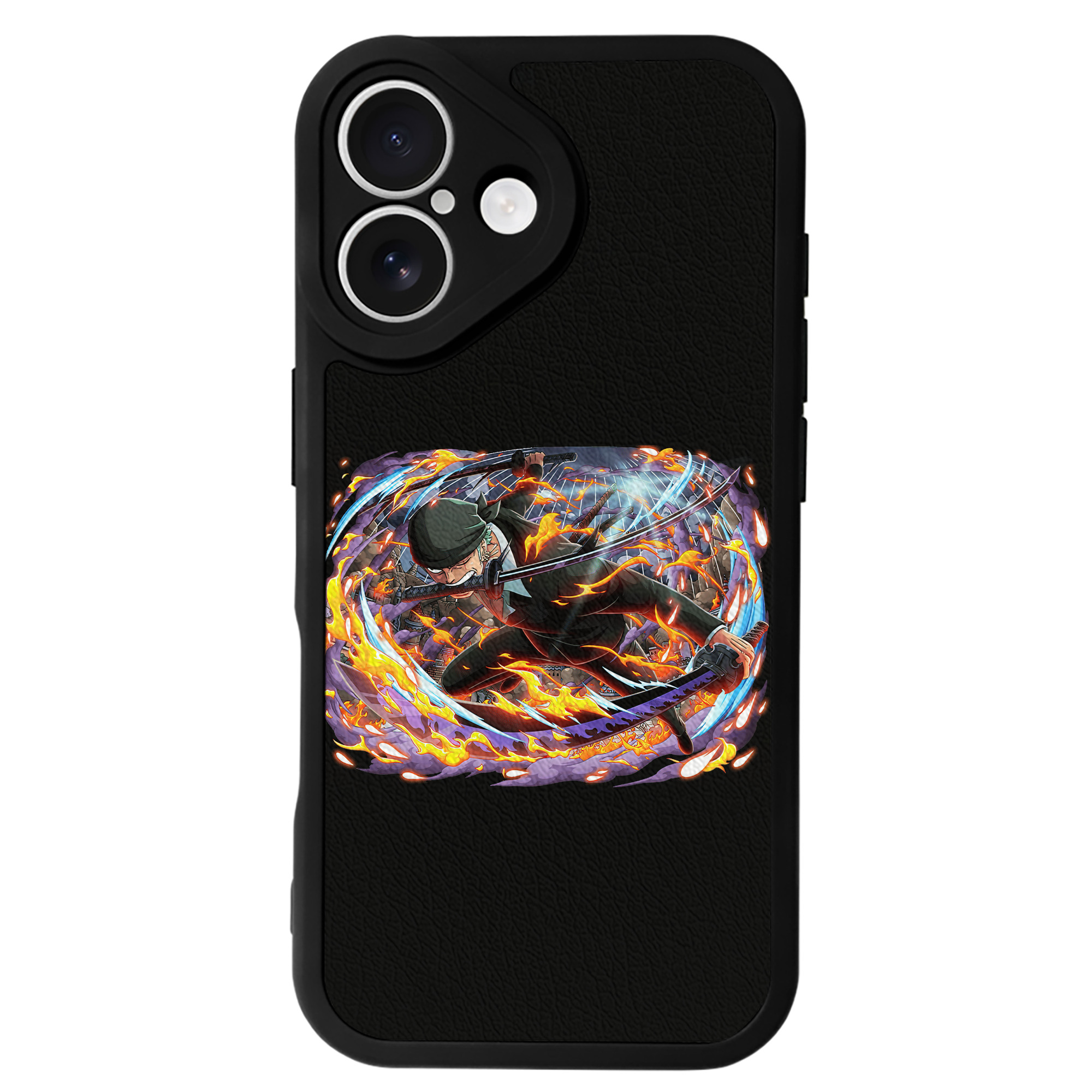 （画像用） ワンピース ロロノア・ゾロ ONE PIECE Roronoa Zoro 【iPhone 16シリーズ対応】シリコンスマホケース（レザー調） 材質：シリコン